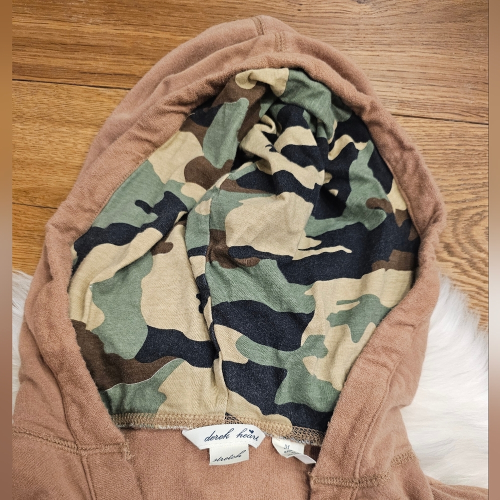 Vintage Brown Hooded Jacket and Green Tie-Front Top - Picture 9 of 14